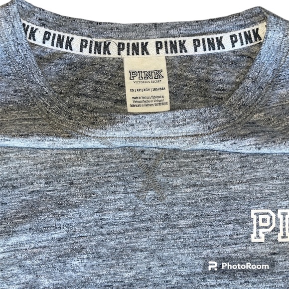 VS PINK Gray Long Sleeve Campus Pullover - Picture 4 of 5
